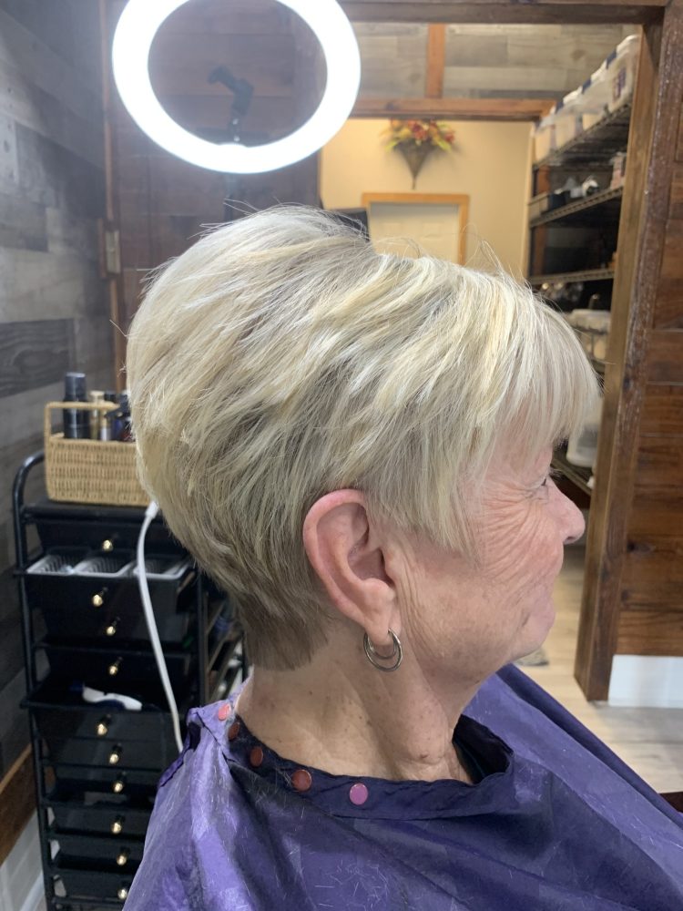 shortened hair